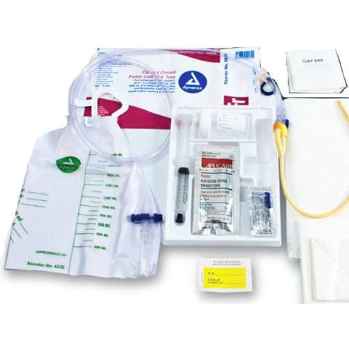 Closed Circuit Foley Catheter Tray w Catheter Drainage Bag Attached